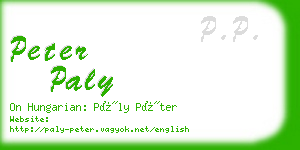 peter paly business card